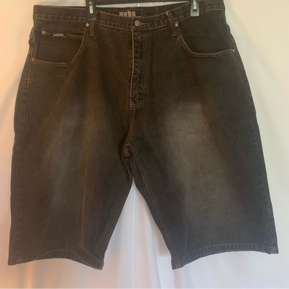 WEBS Authentic Style Mens Stone Washed Denim Short